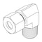 Tompkins Hydraulic Fitting, Metric CompressionLL04(8X1.0) -02NPT MALE STUD 90 MC6071-LL04-02 - alternate 1